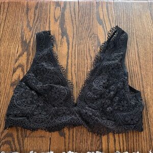 Victoria's Secret Black Lace Plunge Bralette